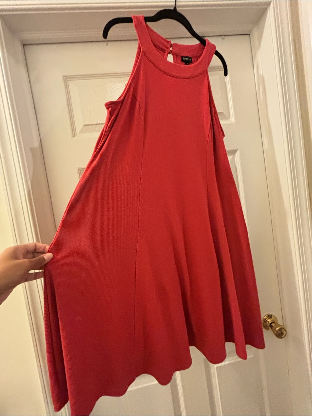 torrid Coral-Red Sleeveless A-Line Midi Dress